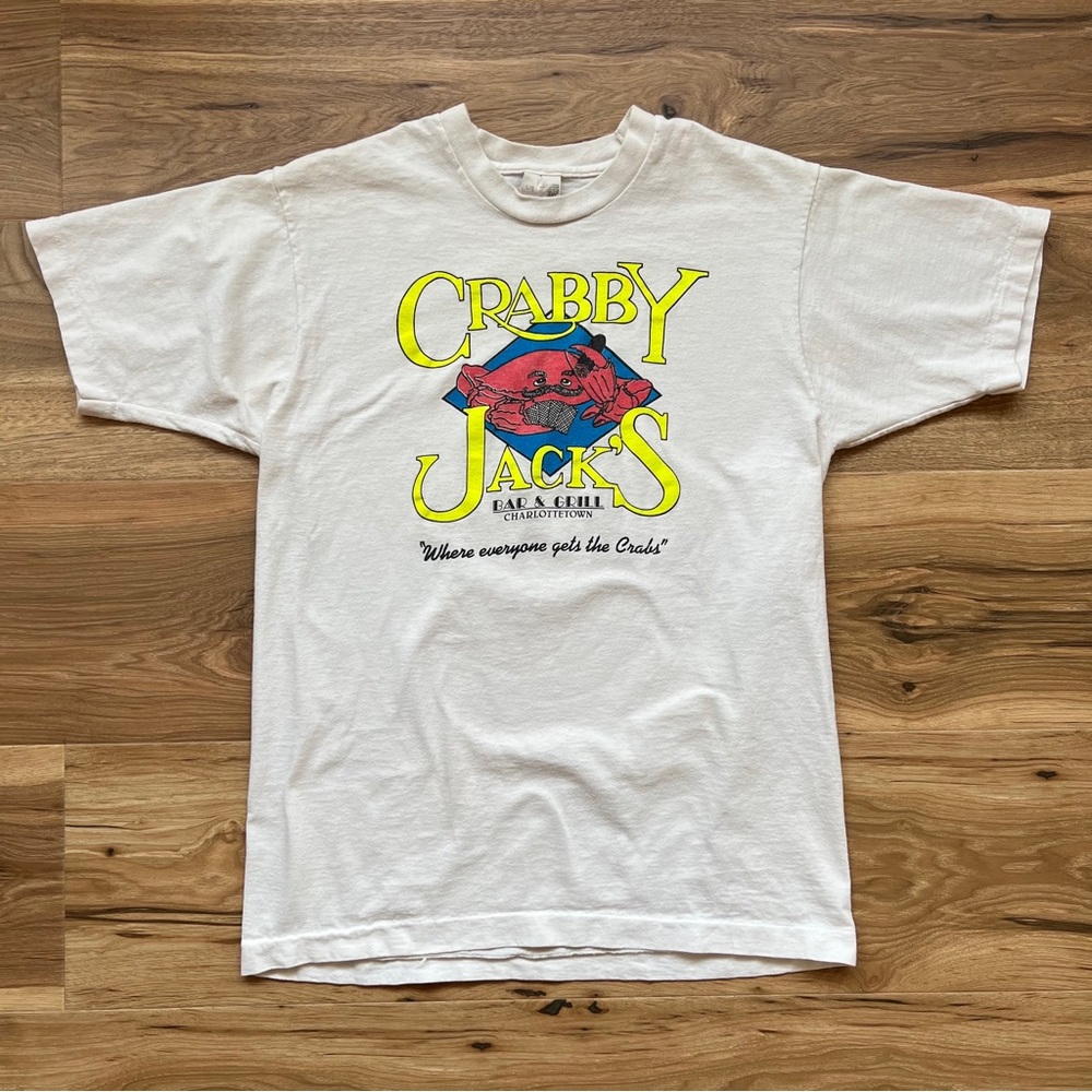 Vintage Crabby Jack’s Charlottetown Large White T Shirt